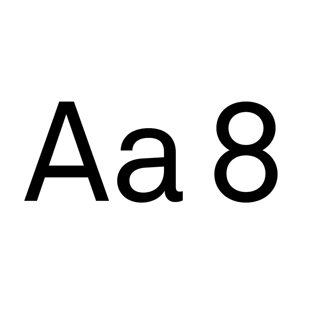 Schriftgröße 8 - Beispielbild